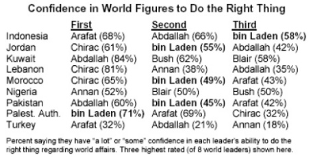 Source: Pew Research Center, "Views of a Changing World 2003: War With Iraq Further Divides Global Publics".