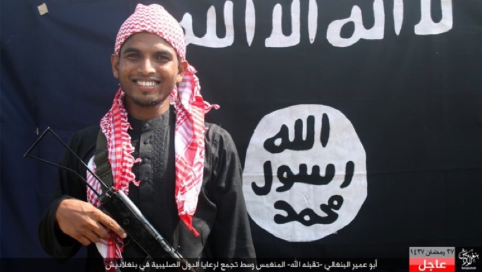 L'un des preneurs d'otages du 1er juillet 2016 à Dacca, selon la photographie diffusée par des cercles proches de l'État Islamique.